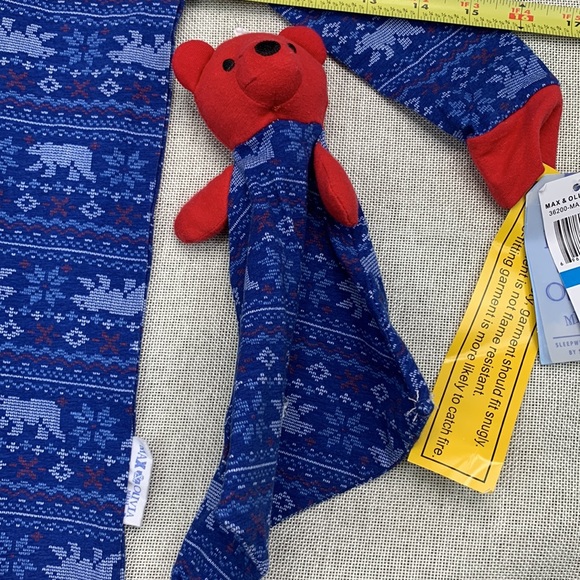 MAX & OLIVIA Boys Gripper Soles Easy Opening Front Zipper Onesie Size 24M - Picture 8 of 9